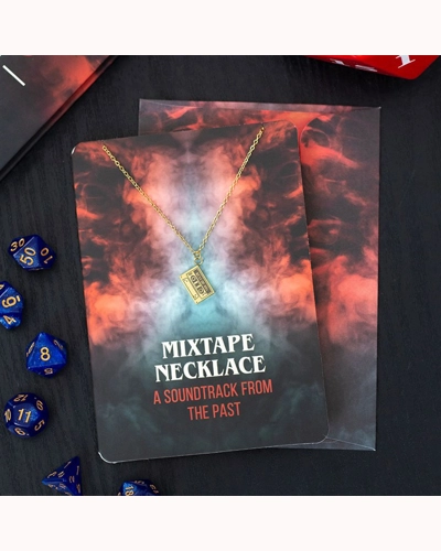Mixtape Necklace on Greeting Card Mixtape Necklace on Greeting Card