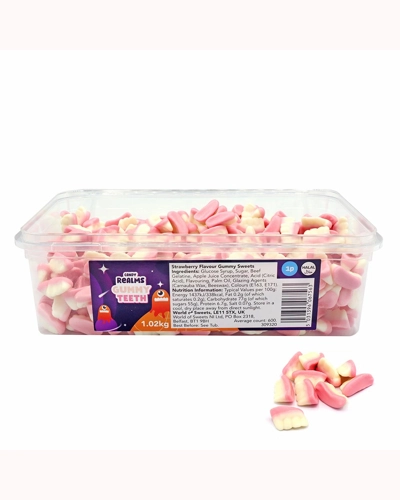 Candy Realms Gummy Teeth 1p Tub 1.02kg Candy Realms Gummy Teeth 1p Tub 1.02kg