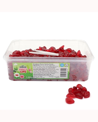 Candy Realms Jelly Lips 1p Tub 1.02kg Candy Realms Jelly Lips 1p Tub 1.02kg