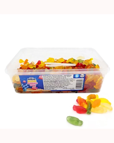 Candy Realms Mini Gummy Fish Tub 1.02kg Candy Realms Mini Gummy Fish Tub 1.02kg