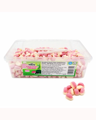 Candy Realms Strawberry Dreams 1p Tub 1.02kg Candy Realms Strawberry Dreams 1p Tub 1.02kg