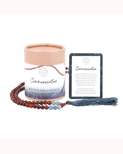 Communication Rosewood & Sodalite Mallah Necklace Communication Rosewood & Sodalite Mallah Necklace