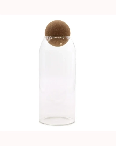 Cottage Cork-Ball Glass Jar - Clear - 20cm Cottage Cork-Ball Glass Jar - Clear - 20cm