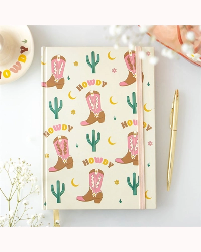 Cowboy Boot A5 Notebook with Sticker Sheet Cowboy Boot A5 Notebook with Sticker Sheet