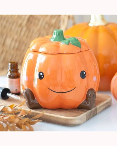 Cute Smiling Pumpkin Oil Burner and Wax Warmer Cute Smiling Pumpkin Oil Burner and Wax Warmer