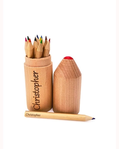 Cylinder Pencil Case with 12 Colouring Pencils Cylinder Pencil Case with 12 Colouring Pencils