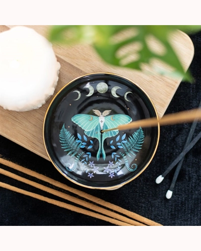 Luna Moth Ceramic Incense Plate Luna Moth Ceramic Incense Plate