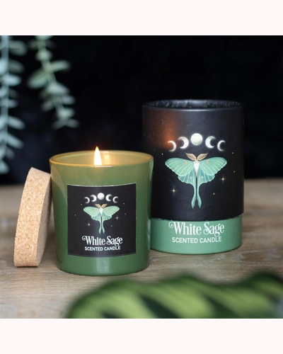 Luna Moth White Sage Candle Luna Moth White Sage Candle