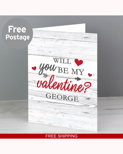 Personalised Be My Valentine Card Personalised Be My Valentine Card