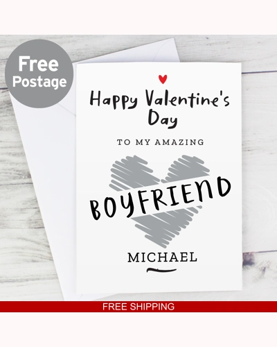 Personalised Happy Valentine's Day Card Personalised Happy Valentine's Day Card