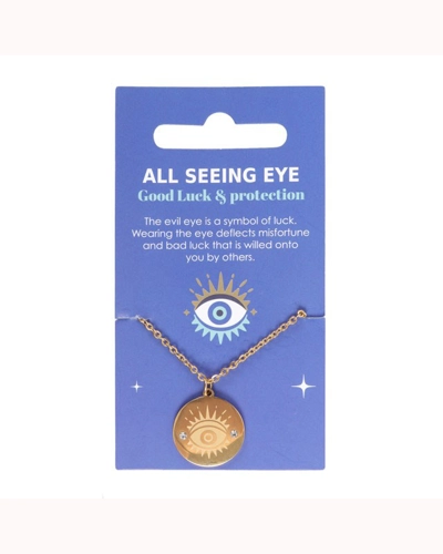 Gold Toned All Seeing Eye Necklace Gold Toned All Seeing Eye Necklace