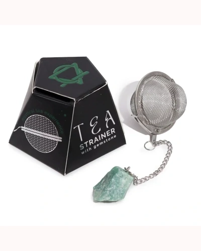 Raw Gemstone Tea Strainer - Green Aventurine Raw Gemstone Tea Strainer - Green Aventurine