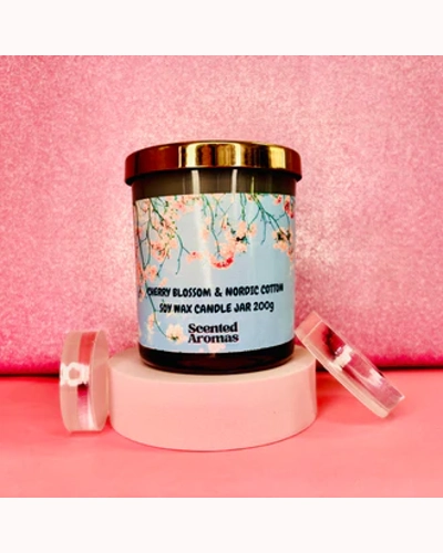 Cherry Blossom and Nordic Cotton Candle 200g Cherry Blossom and Nordic Cotton Candle 200g