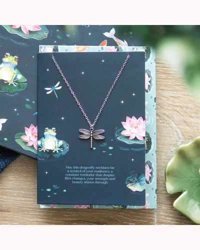 Dragonfly Necklace on Greeting Card Dragonfly Necklace on Greeting Card