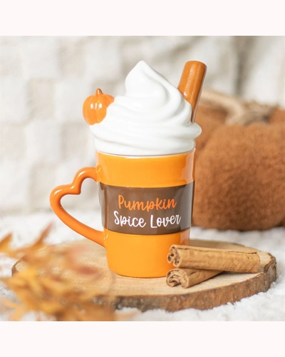 Pumpkin Spice Latte Shaped Lidded Mug Pumpkin Spice Latte Shaped Lidded Mug
