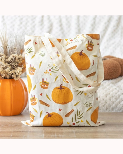 Autumn Days Print Polycotton Tote Bag