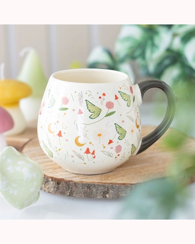 Fairy Folklore Print Rounded Mug Fairy Folklore Print Rounded Mug