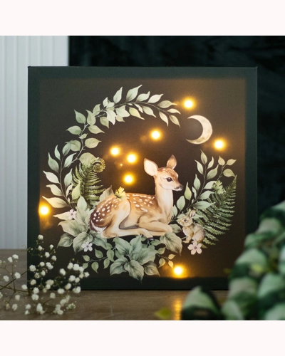 Fawn Light Up Canvas Plaque Fawn Light Up Canvas Plaque
