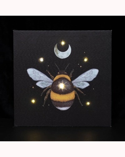 Forest Bee Light Up Canvas Plaque Forest Bee Light Up Canvas Plaque