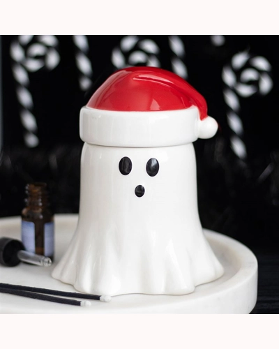 Ghost with Santa Hat Oil Burner and Wax Warmer Ghost with Santa Hat Oil Burner and Wax Warmer