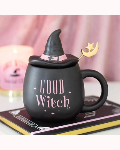Good Witch Lidded Mug with Spoon Good Witch Lidded Mug with Spoon
