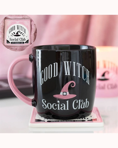 Good Witch Social Club Mug and Coaster Set Good Witch Social Club Mug and Coaster Set