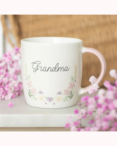 Grandma Pastel Floral Mug Grandma Pastel Floral Mug