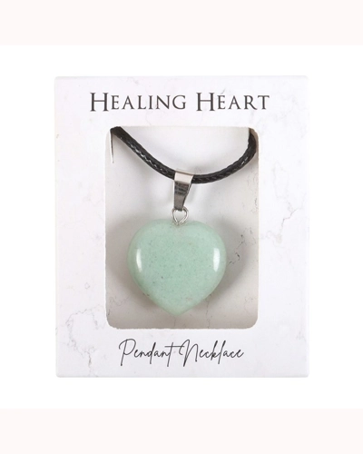 Green Adventurine Healing Crystal Heart Necklace Green Adventurine Healing Crystal Heart Necklace