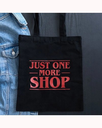 Just One More Shop Polycotton Tote Bag Just One More Shop Polycotton Tote Bag