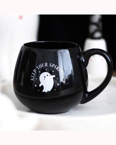 Keep Your Spirits Up Rounded Ghost Mug Keep Your Spirits Up Rounded Ghost Mug