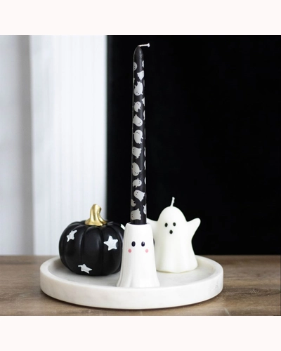 Sweet Ghost Candle Holder with Taper Candle Sweet Ghost Candle Holder with Taper Candle
