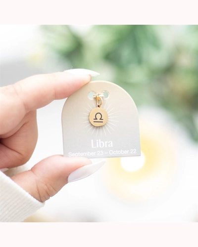 Libra Gold Tone Zodiac Sign Charm Libra Gold Tone Zodiac Sign Charm