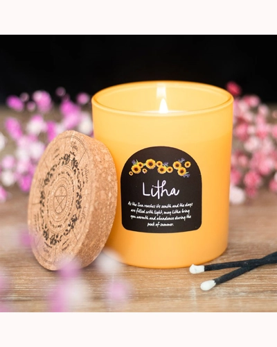 Litha Wildflower Wheel of the Year Candle Litha Wildflower Wheel of the Year Candle