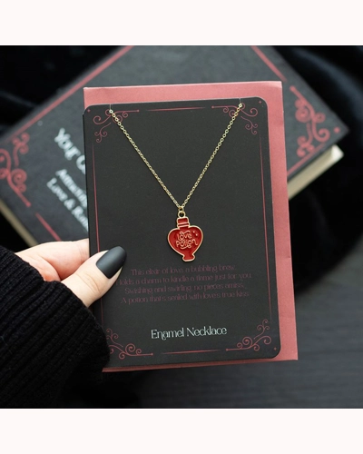 Love Potion Enamel Necklace Geeting Card Love Potion Enamel Necklace Geeting Card