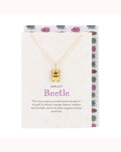 Lucky Beetle Necklace Card Lucky Beetle Necklace Card