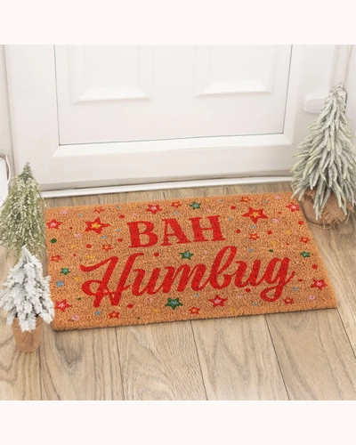 Natural Bah Humbug Christmas Doormat Natural Bah Humbug Christmas Doormat