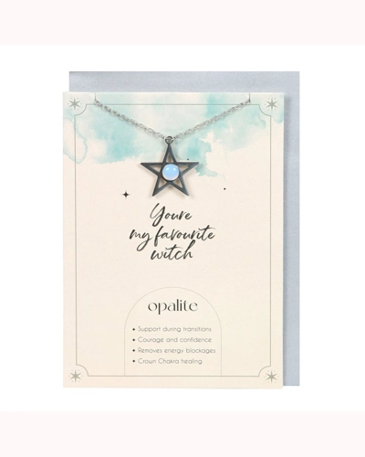 Opalite Star Necklace Greeting Card Opalite Star Necklace Greeting Card