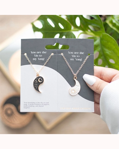 Pair of Yin Yang Best Friend Pendant Necklaces Pair of Yin Yang Best Friend Pendant Necklaces