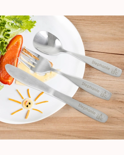 Personalised 3 Piece ABC Cutlery Set