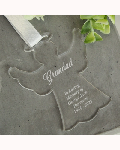 Personalised Acrylic Angel Decoration