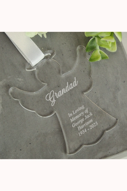 Personalised Acrylic Angel Decoration
