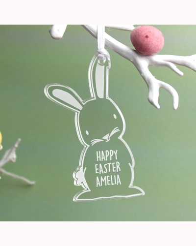 Personalised Acrylic Easter Bunny Decoration