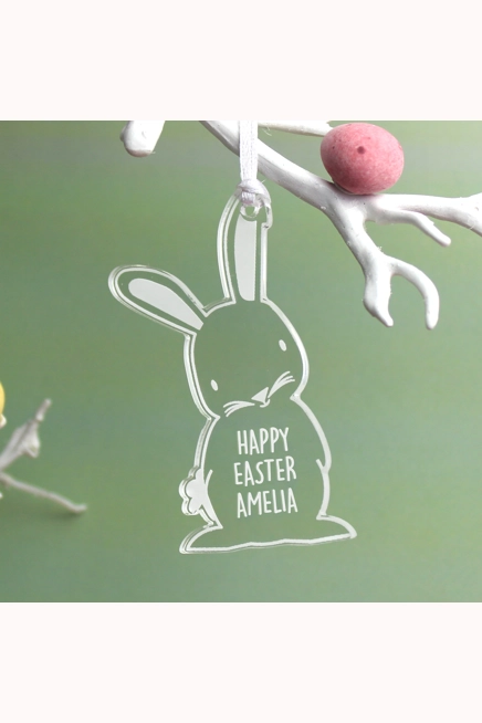 Personalised Acrylic Easter Bunny Decoration