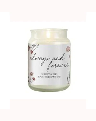 Personalised Always & Forever Large Scented Jar Candle