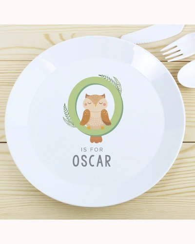 Personalised Animal Alphabet Plastic Plate