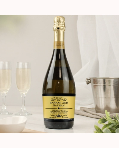 Personalised Any Message Bottle of Prosecco