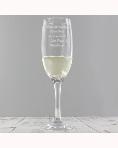 Personalised Any Message Prosecco Flute
