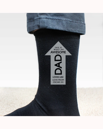 Personalised Awesome Dad Men's Socks