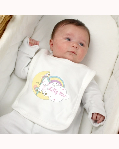 Personalised Baby Unicorn Bib