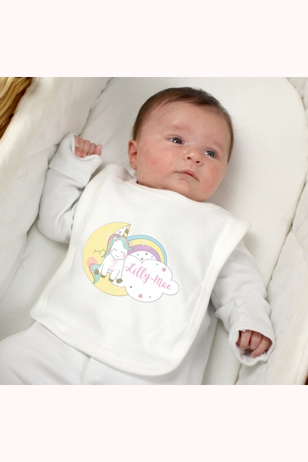 Personalised Baby Unicorn Bib